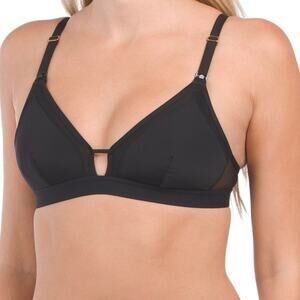 Lively black mesh nursing bra